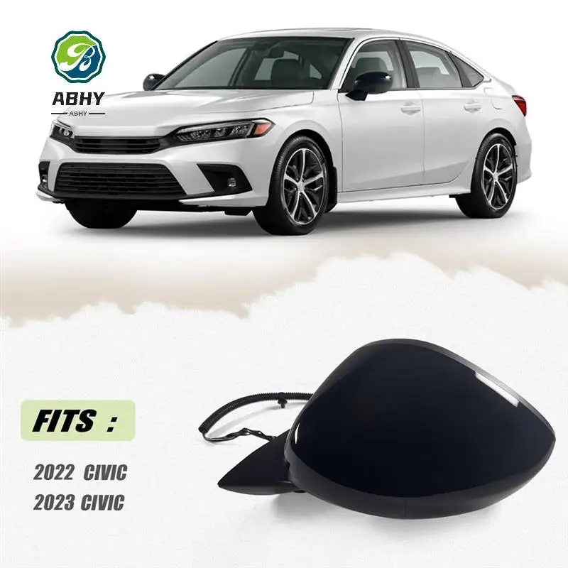 

ABHY-Side Mirror For 2022 2023 Honda Civic Sedan/Hatchback With Power Glass, Manual Folding, ( 3 Pin)