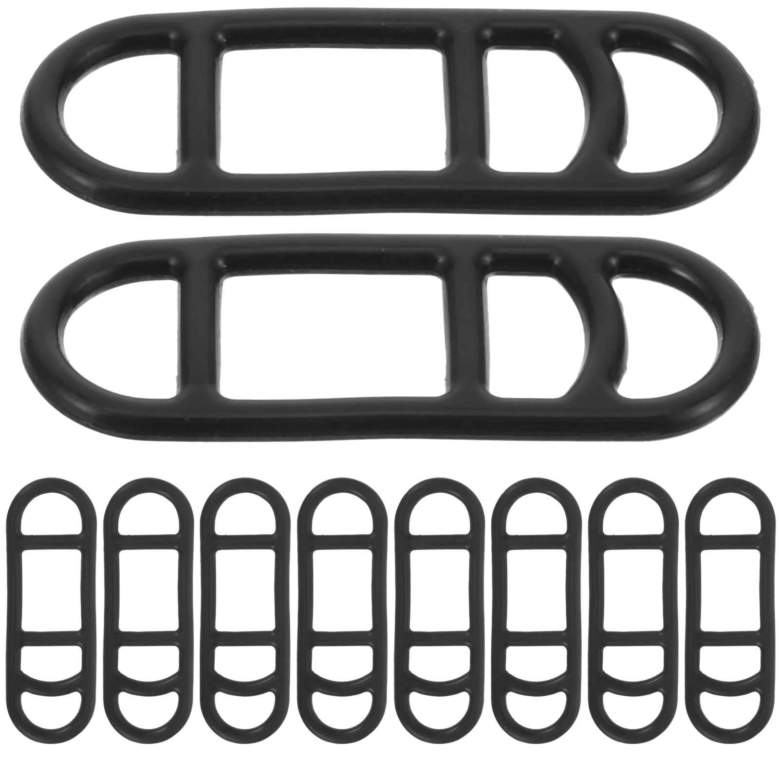 

10 Pcs Bike Light Mount Strap Silica Gel Cycling Lights Attachment Black Color Lightweight Fits Handlebars Seat Posts Front Rear