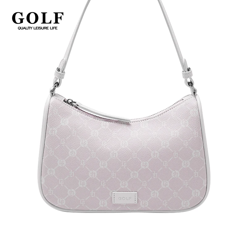 GOLF Crossbody Bags Leather Women Vintage Shoulder Bag Armpit Purse Ladies Handbag 3 in1 Small Cross Body Pouch Pink Elegant