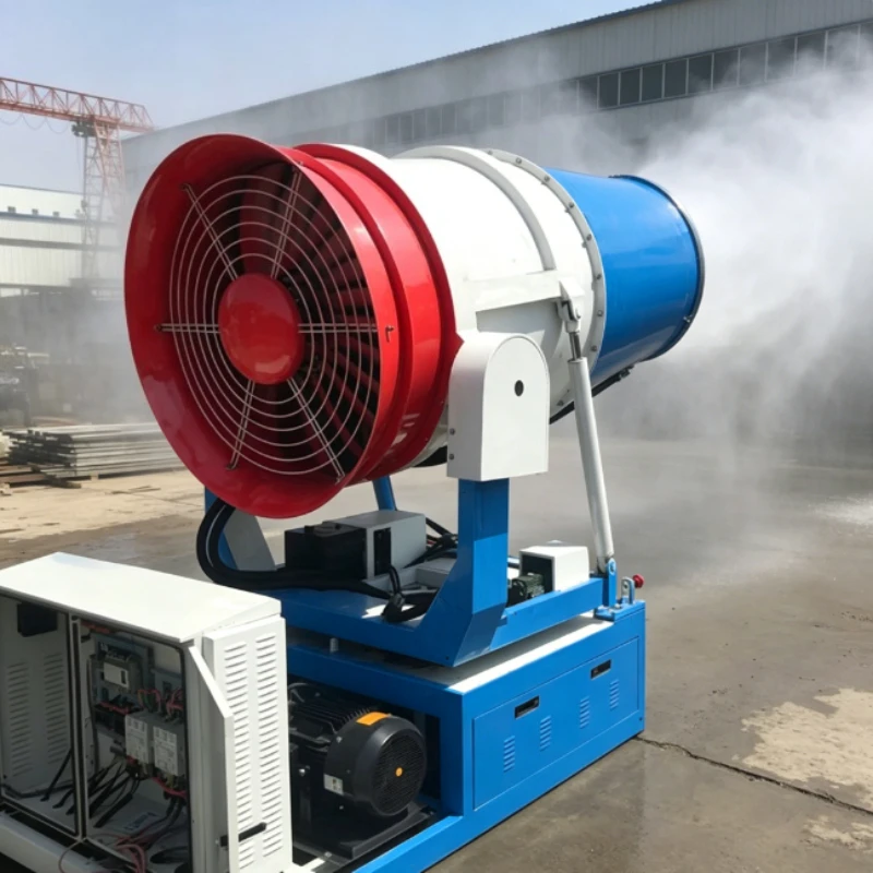 Fog Cannon Mist Spraying Device 26M For Road Side Livestock Pen Pest Elimination Temporary Construction Dust Blower