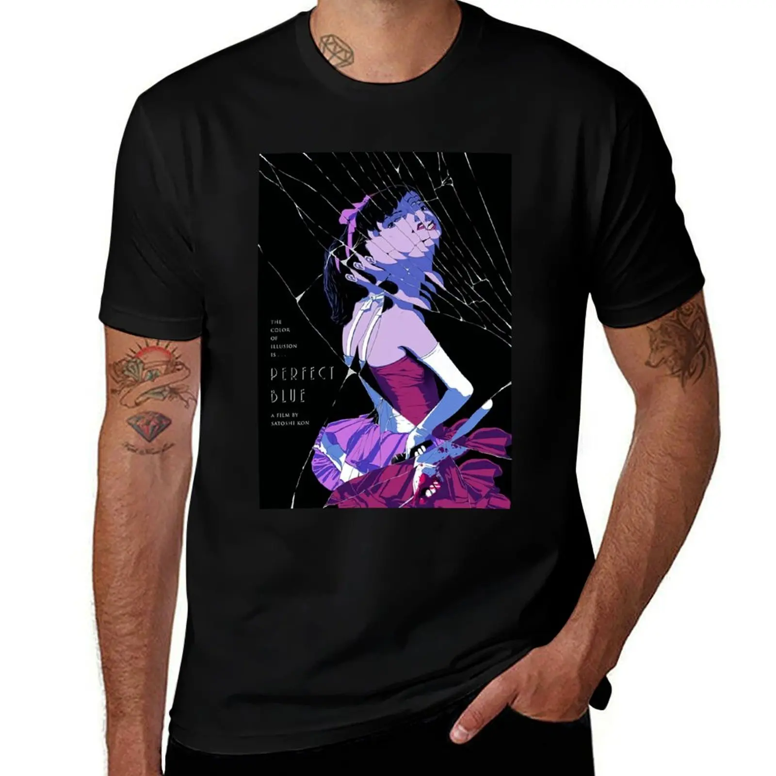 

Perfect Blue poster T-Shirt cotton t shirts man 100% g man t shirts for men t shirts for man graphic tees T-Shirt