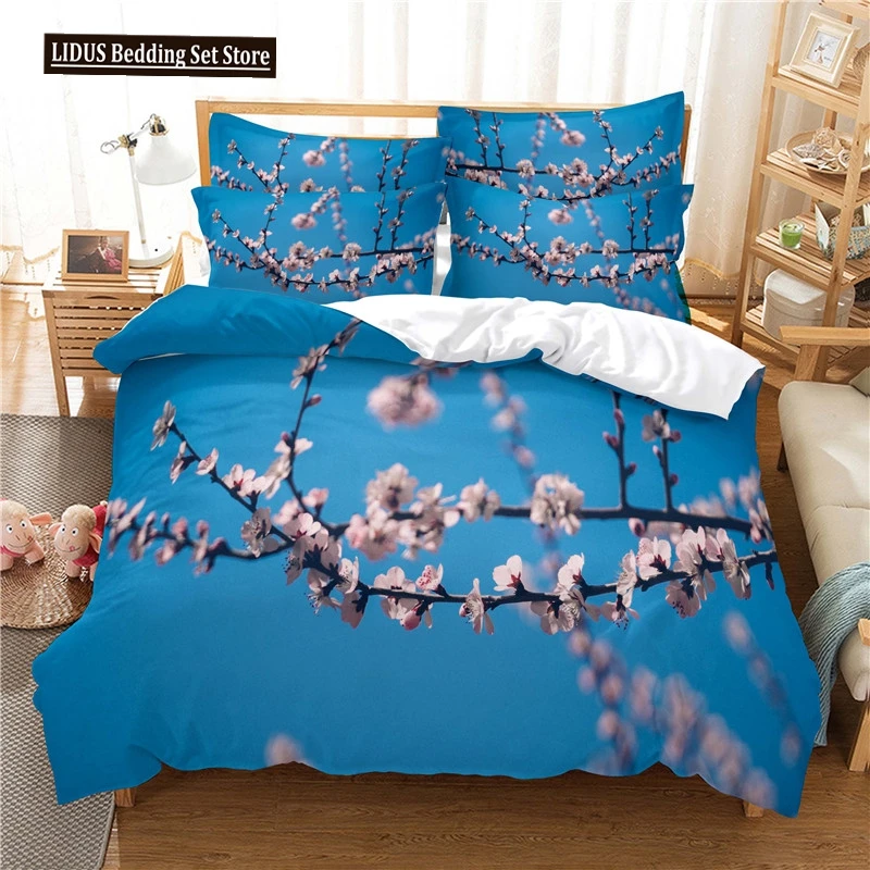 

Beautiful Flower Duvet Cover Set 3D Print Daisy Cactus Rose Comforter Set King Queen For Boys Girls Teens Polyester Bedding Set