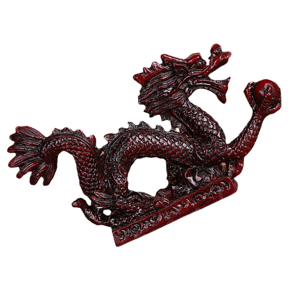 

Resin Dragon Statue Chinese Dragon Adornment Desktop Decor Small Compact Elegance Sophistication Flat Bottom Stable Standing