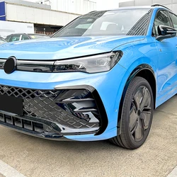 Car Front Bumper Spoiler Fog Lamp Grill Trim Wind Knife for VW TIGUAN MK3 Rline 2024+ 2PCS ABS Car Body Kits Accessories Tuning