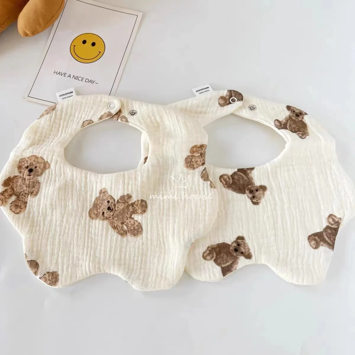 Baby Bib Waterproof Newborn Burp Cloths Cotton Girls and Boys Work Bibs Cute Print Soft Baby Feeding Accessories