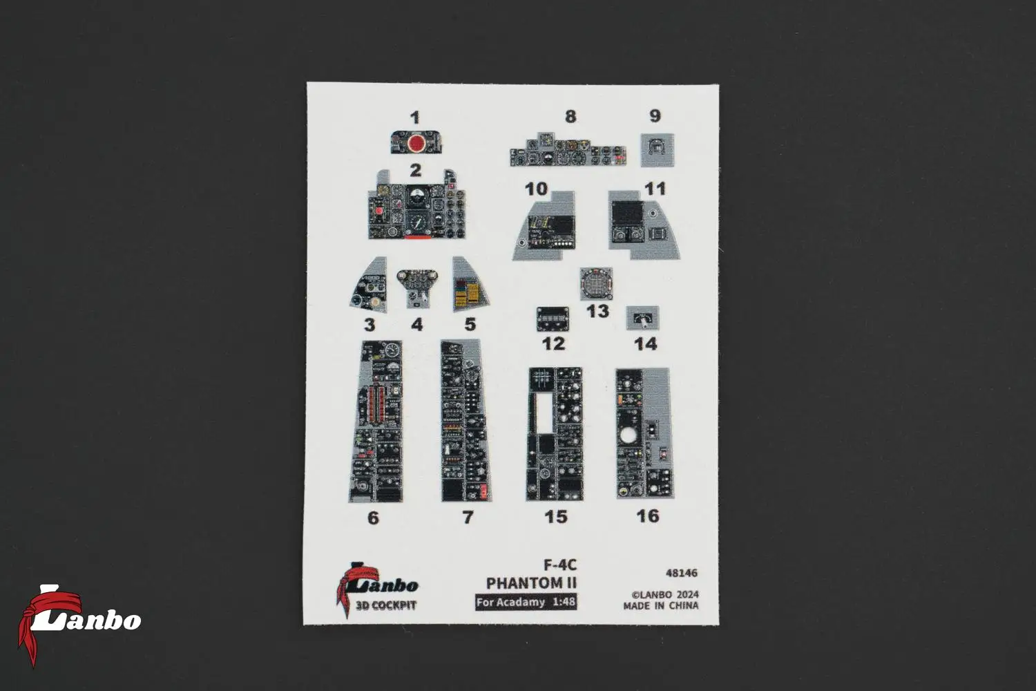 Lanbo Models 3D Cockpit F-4C PHANTOM II 48146 FOR ACADAMY 1:48