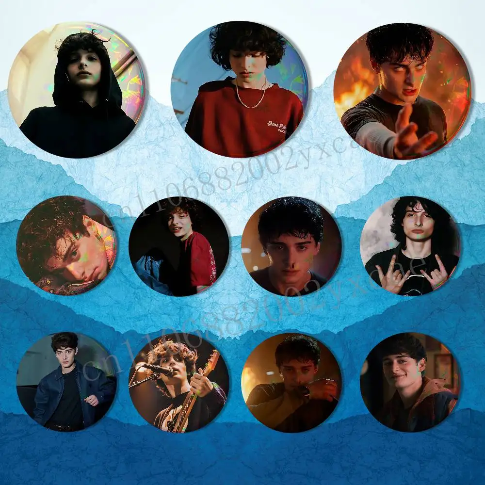 W-Will Noah Schnapp Stranger Round Exquisite Badge Brooches Creative Pins For Clothes Hat Backpack Gift Accessories