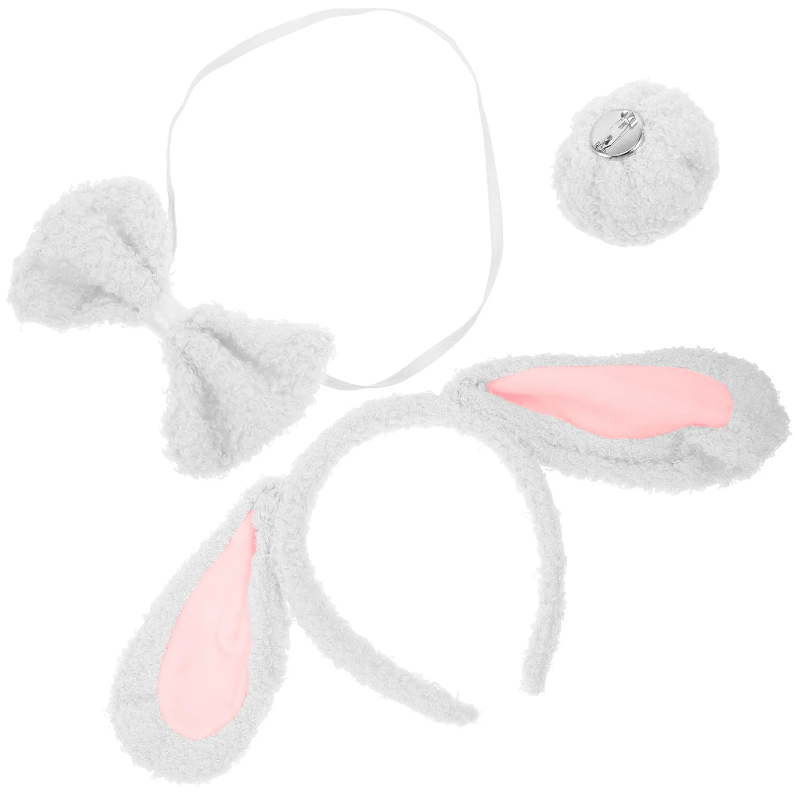 

1 Set Cartoon Droop Ear Dog Cosplay Ear Headband Nose Bowtie Lightweight Party Halloween Accessory Animal Cosplay Set Dog Ears