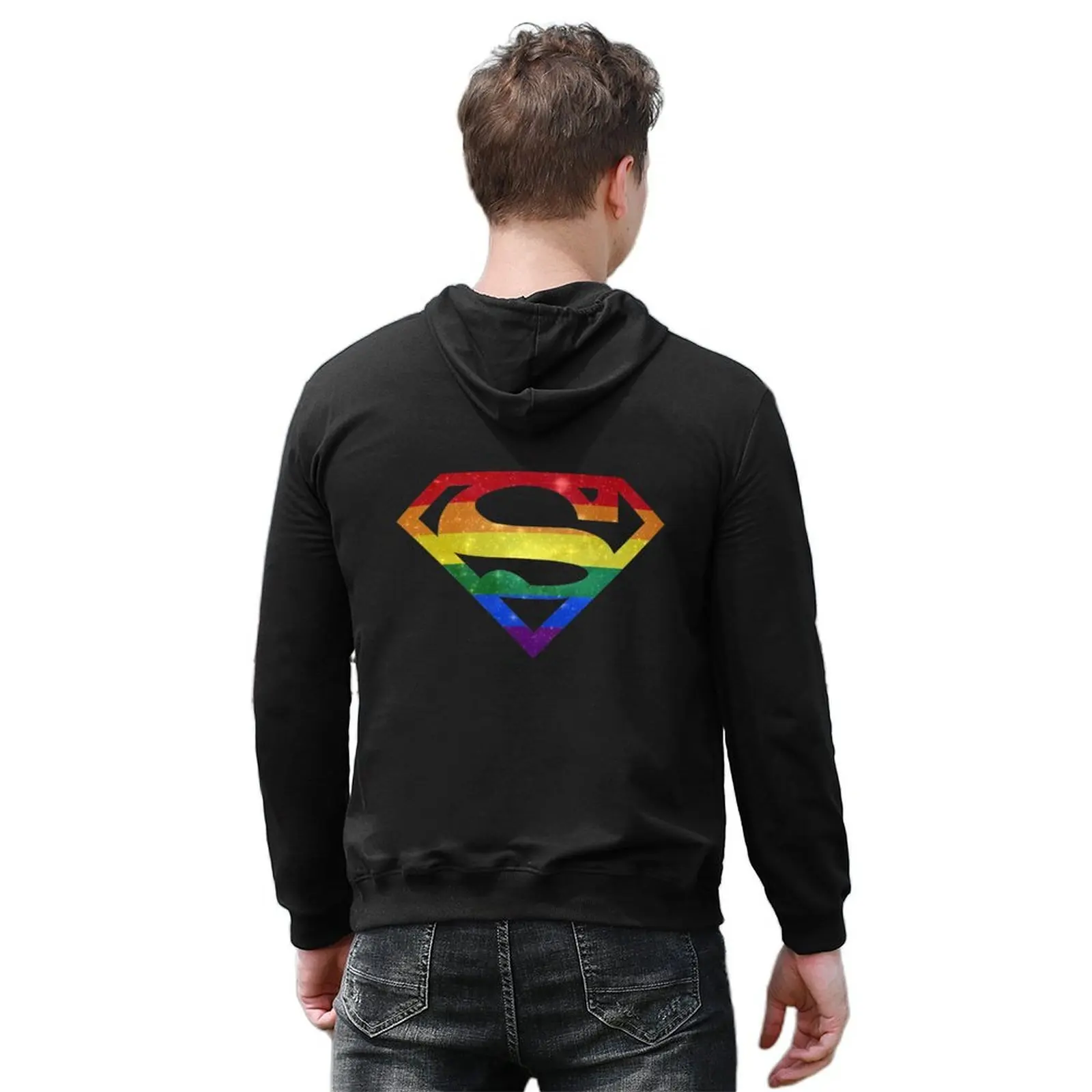 เสื้อฮู้ดดี้ Super Pride - ชุดเสื้อสเวตเชิ้ตผู้ชาย เสื้อผ้าผู้ชายสำหรับฤดูใบไม้ร่วง แจ็คเก็ตฤดูใบไม้ร่วง เสื้อฮู้ดดี้ฤดูใบไม้ร่วงสำหรับผู้ชาย