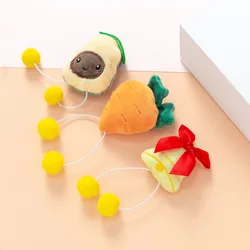 New Cat Grass Bell Avocado shaped Plush Doll Ball Cat Toy Anti scratch Bite Containing Cat Mint Toy