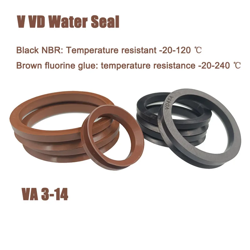 V-Type/VD Water Seal Rings,VA3-VA16A Complete Oil Seal Kit for Pumps/Valves/Industrial Machinery (NBR/FKM Material）