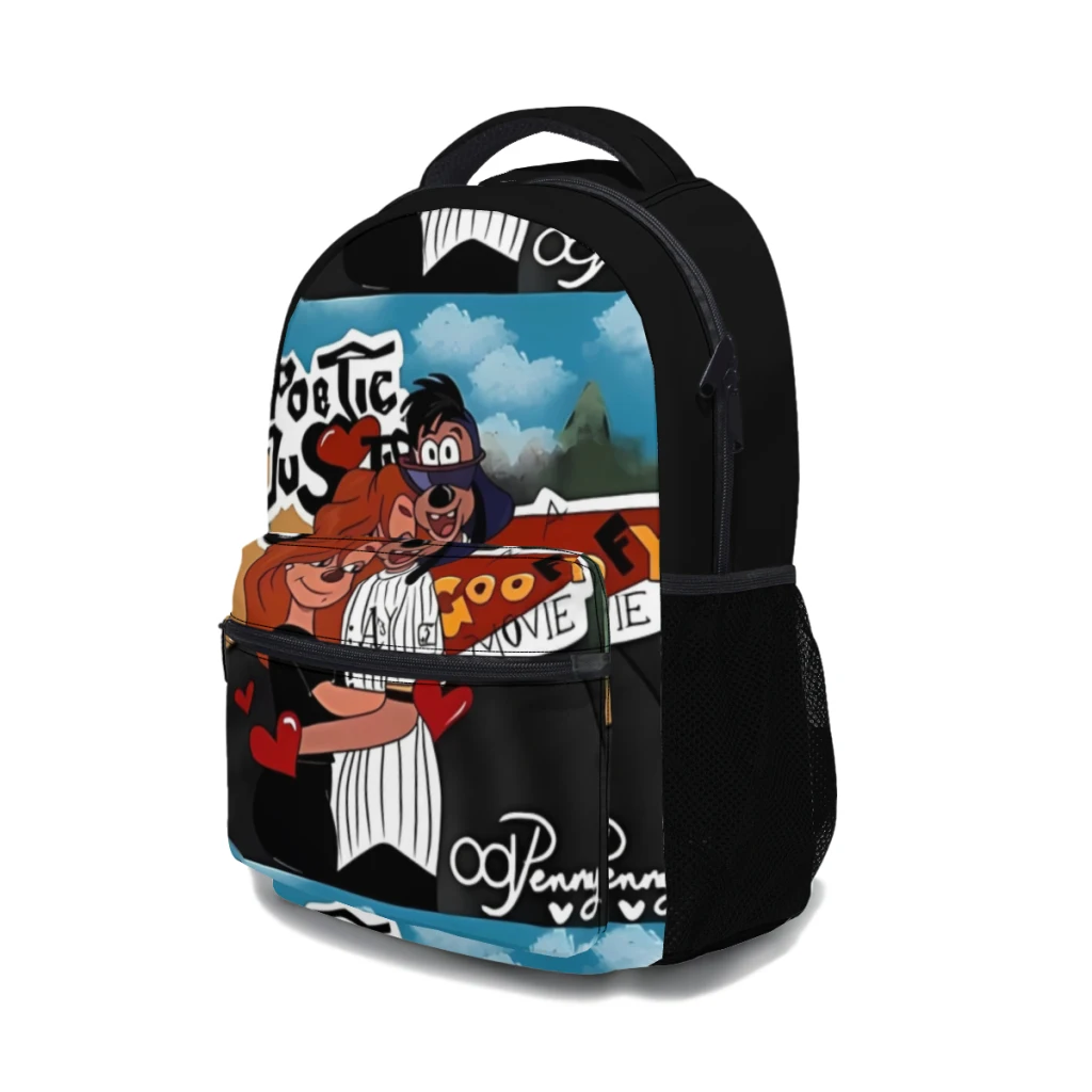 Een Poëtische Goofy Liefde Schooltas Voor Kinderen Grote Capaciteit Student Rugzak Cartoon Middelbare School Student Rugzak 17Inch