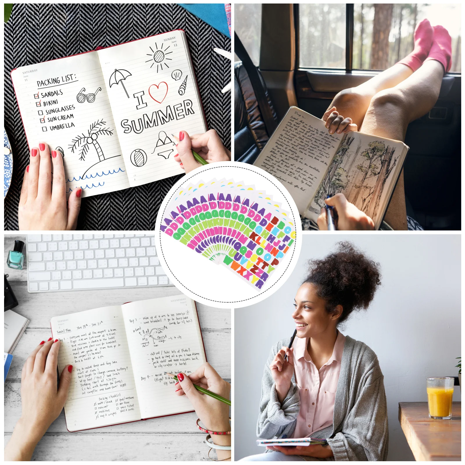 

50Pcs Alphabet Letter Stickers Colorful Self Adhesive Scrapbook DIY Album Decorative Stickers Photo Paper Gift Tags Letters