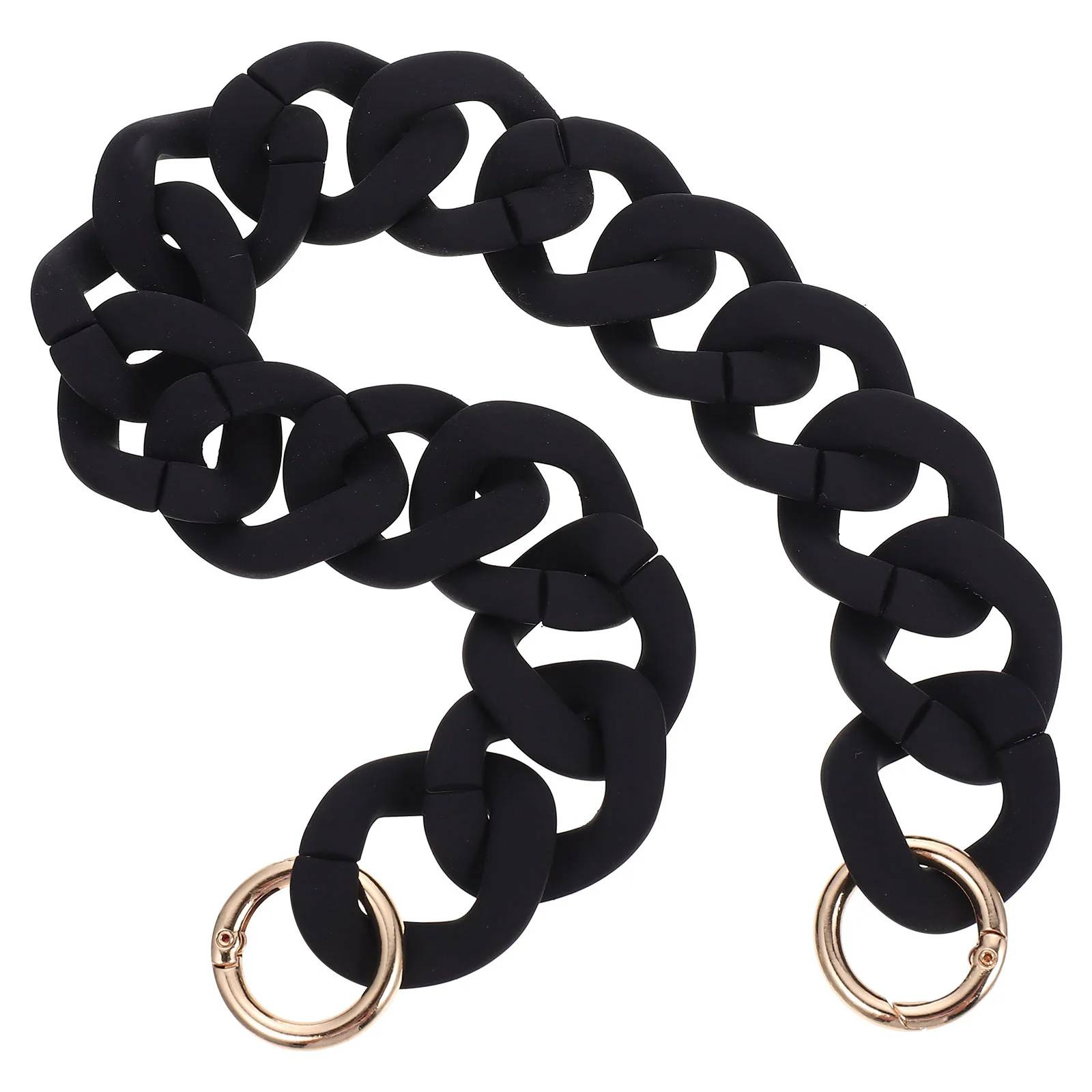 

Resin Bag Chain Chunky Plastic Chains for Handbags Black Stylish Shoulder Purse Accessory Lightweight Portable Practical Wear