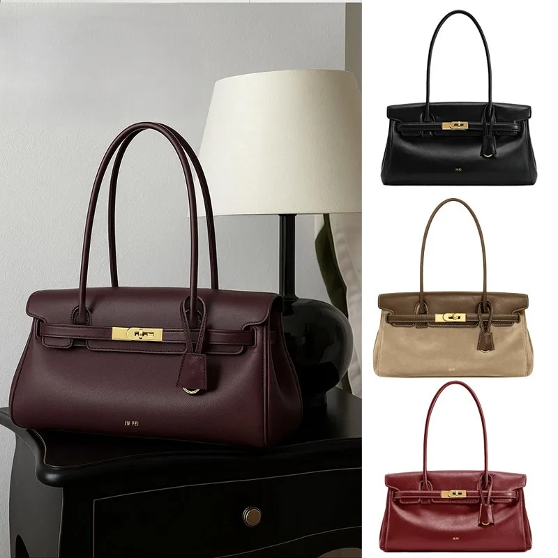 

JW PEI Women's Briefcase New Style Handheld Shoulder Bag Underarm Bag Niche Design Baguette Bag