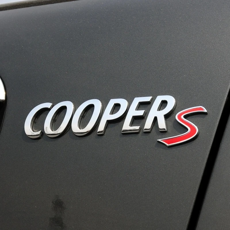 

For MINI COOPER S R50 R52 R53 R55 R56 R57 F55 F56 F57 Chrome Metal S Letters Car Trunk Emblem Badge Decal 3D Sticker Trunk Mark
