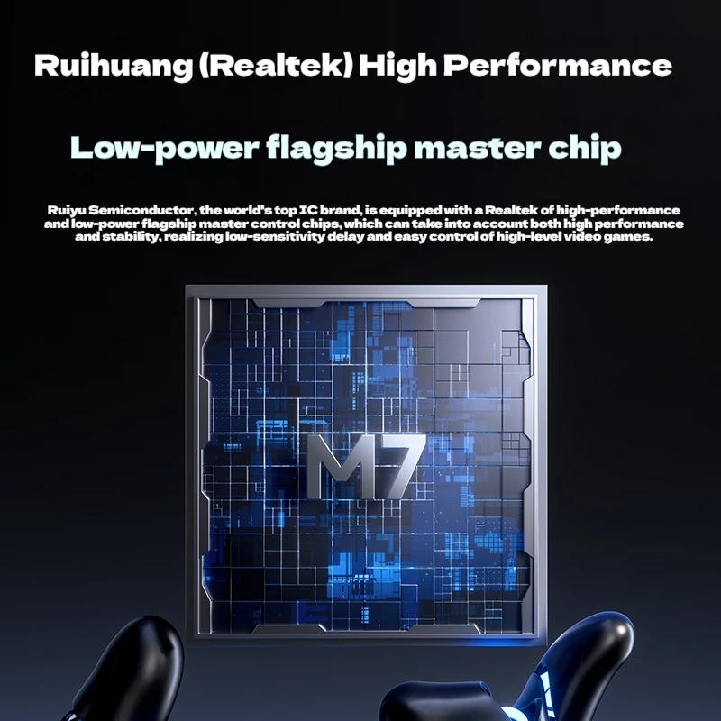 ماوس ألعاب Mchose M7 Ultra E-Sports سماعة لاسلكية تعمل بالبلوتوث اتصال ثلاثي الأوضاع Paw3950 42000dpi مزدوج 8k دفتر خفيف الوزن