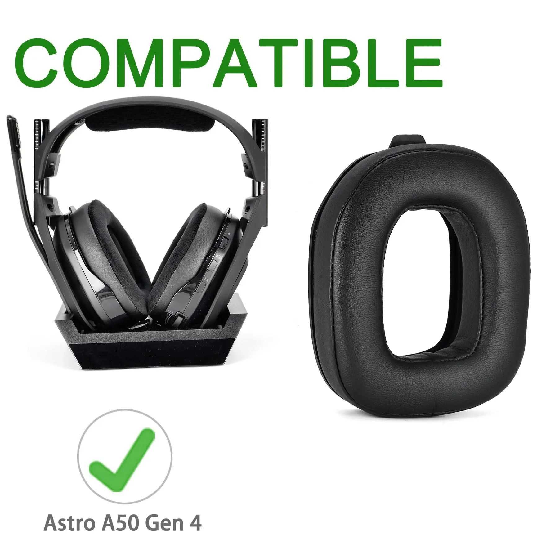 Replacement Ear Pads Compatible with Logitech Astro Gaming A 50 gen4 Headphones (Protein Leather Earpads)