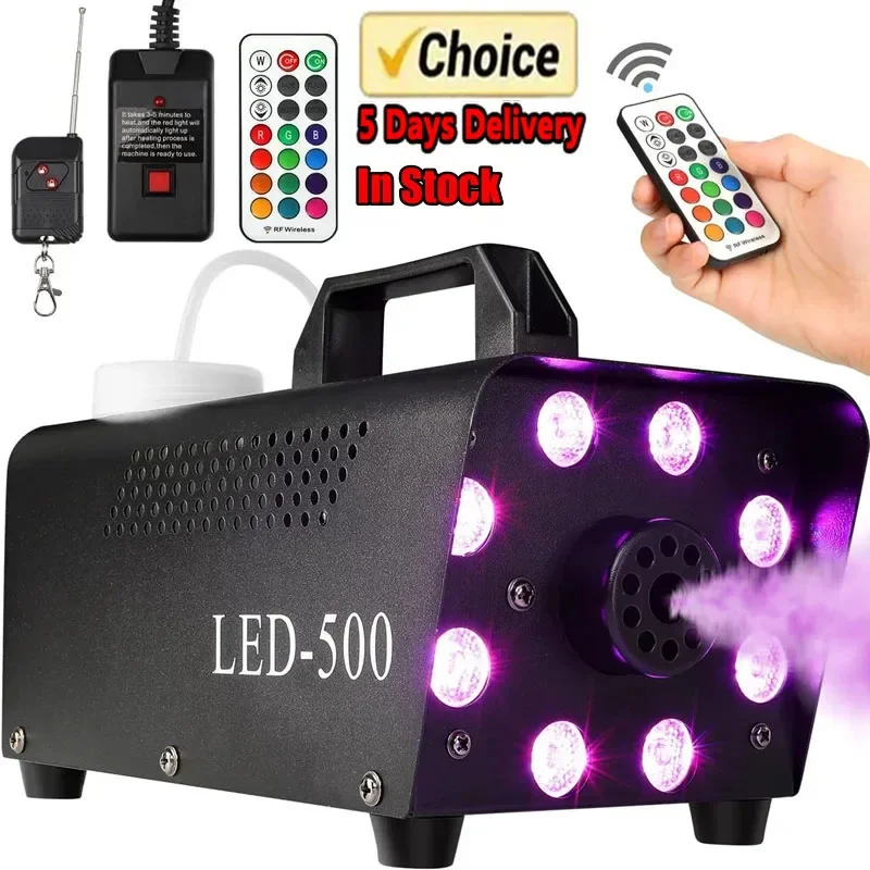 Disco bunte Rauch maschine 500w führte Remote Fogger Ejektor DJ Weihnachten Hochzeits feier Bühne Lichteffekte Nebel maschine