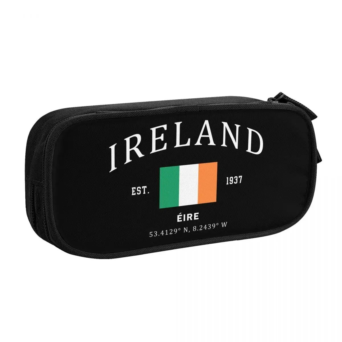 Custom Flag Of Ireland 20 Pencil Cases for Girl Boy Large Storage Irish Pride Patriotic Pen Box Bag Stationery 2