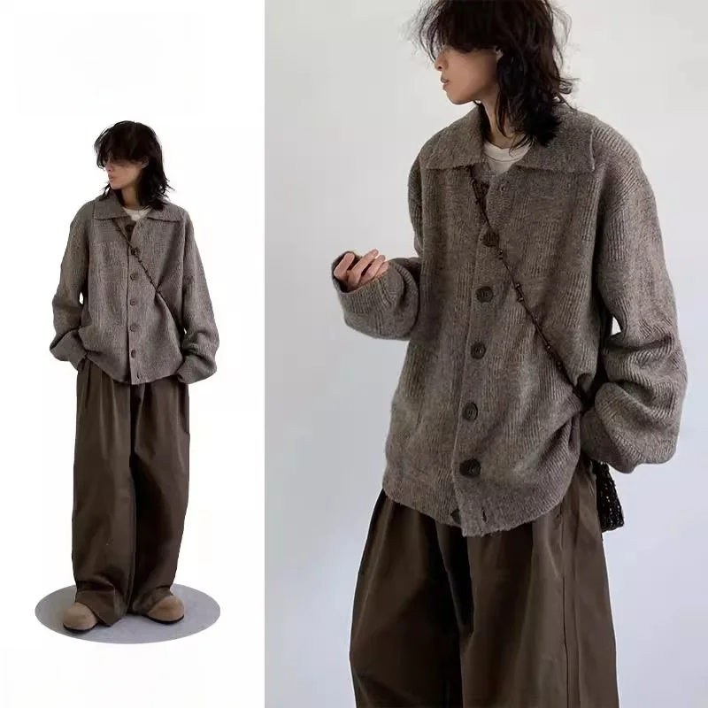 

Вязаный свитер в стиле ретро, повседневный, для колледжа, модный, простой, для отдыха, для всех осенних сезонов, для женщин, Ci Walk Long Sve