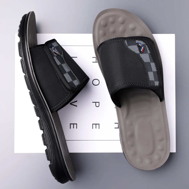 

Skin Friendly Summer Slippers Cushioned Non Slip Sole Sport Slides for Home Shower Leisure and Fun Seaside Outdoor Moments