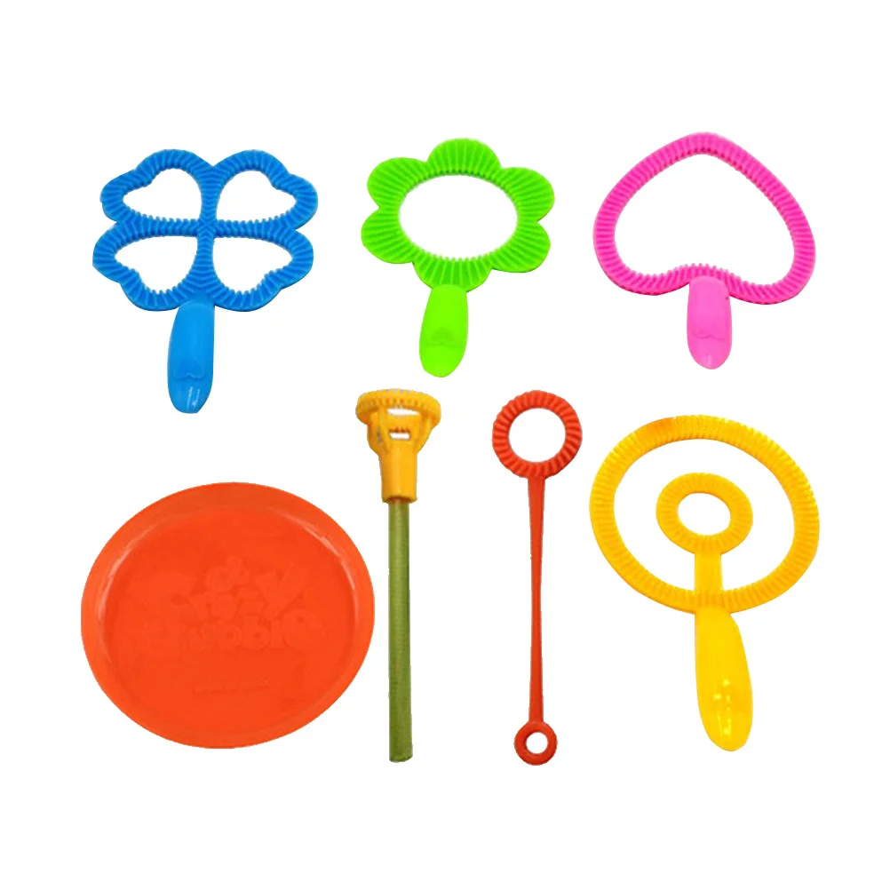 7 Pcs Toy Toys Blow Bubber Accessories Oversized Blowing Bubble Soap Tools Child