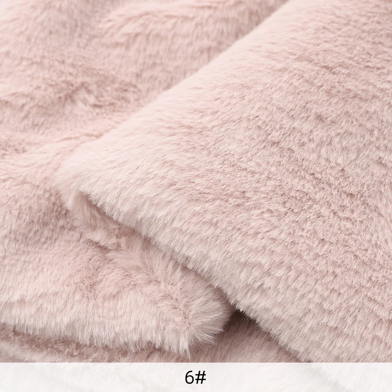 160x50cm/160x100cm Pink 8mm Faux Fur Fabric Soft Short Plush Fabric For Blankets, Sweaters, Bedding, Handmade DIY Sewing Fabric