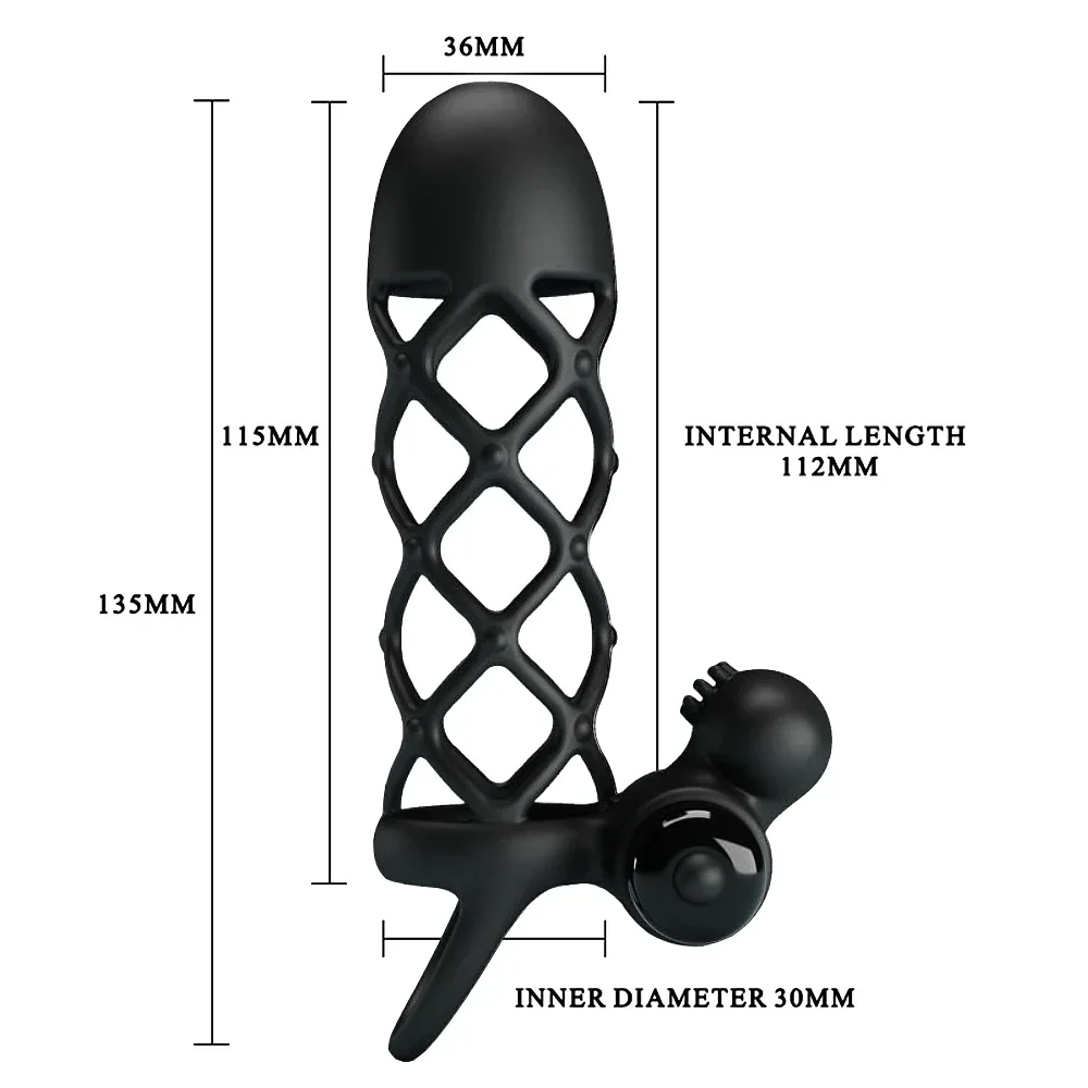 Vibrating Sleeve for Penis Ring Cock Ring G-Spot Vagina Clitoris Stimulator Cockring Adult Sex Toys For Man Couples