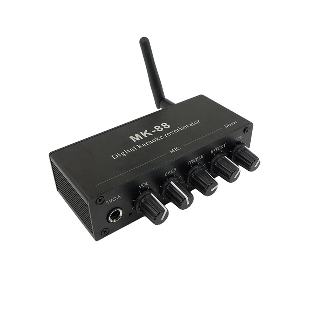 A98T MK-88 Bluetooth Coaxial Decoder Stereo Preamplifier Audio Amplifier Mixing Board With DC 12V Power-Adapter US Plug