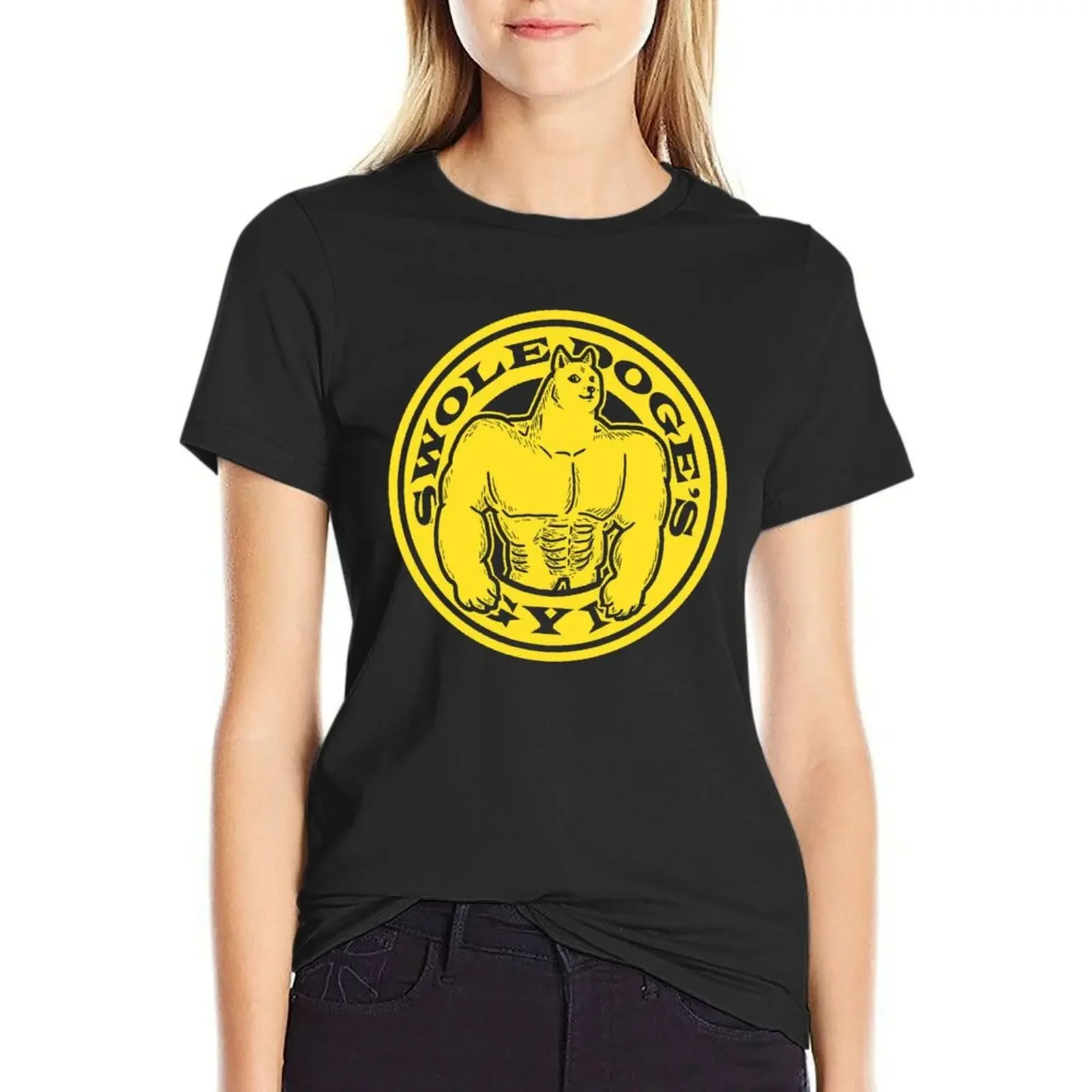 

Swole Doge T-Shirt female sublime hippie clothes animal print shirt for girls Womens graphic t shirts