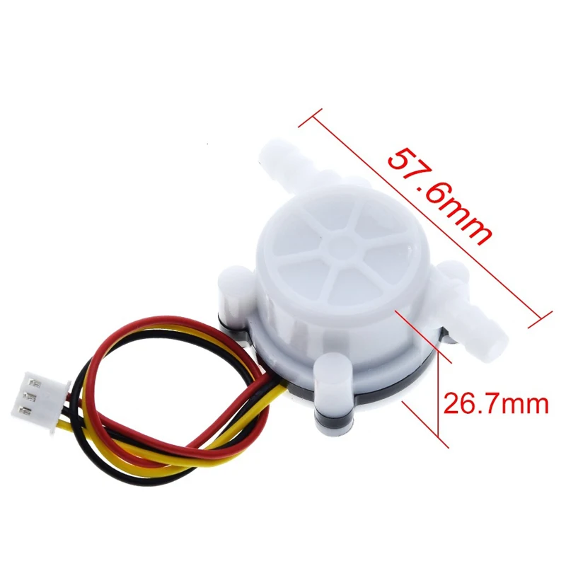 1~50Pcs YF-S401 Water Flow Sensor Coffee Machine Flowmeter Connected To 6mm Hose Water Purifier Hall Sensor