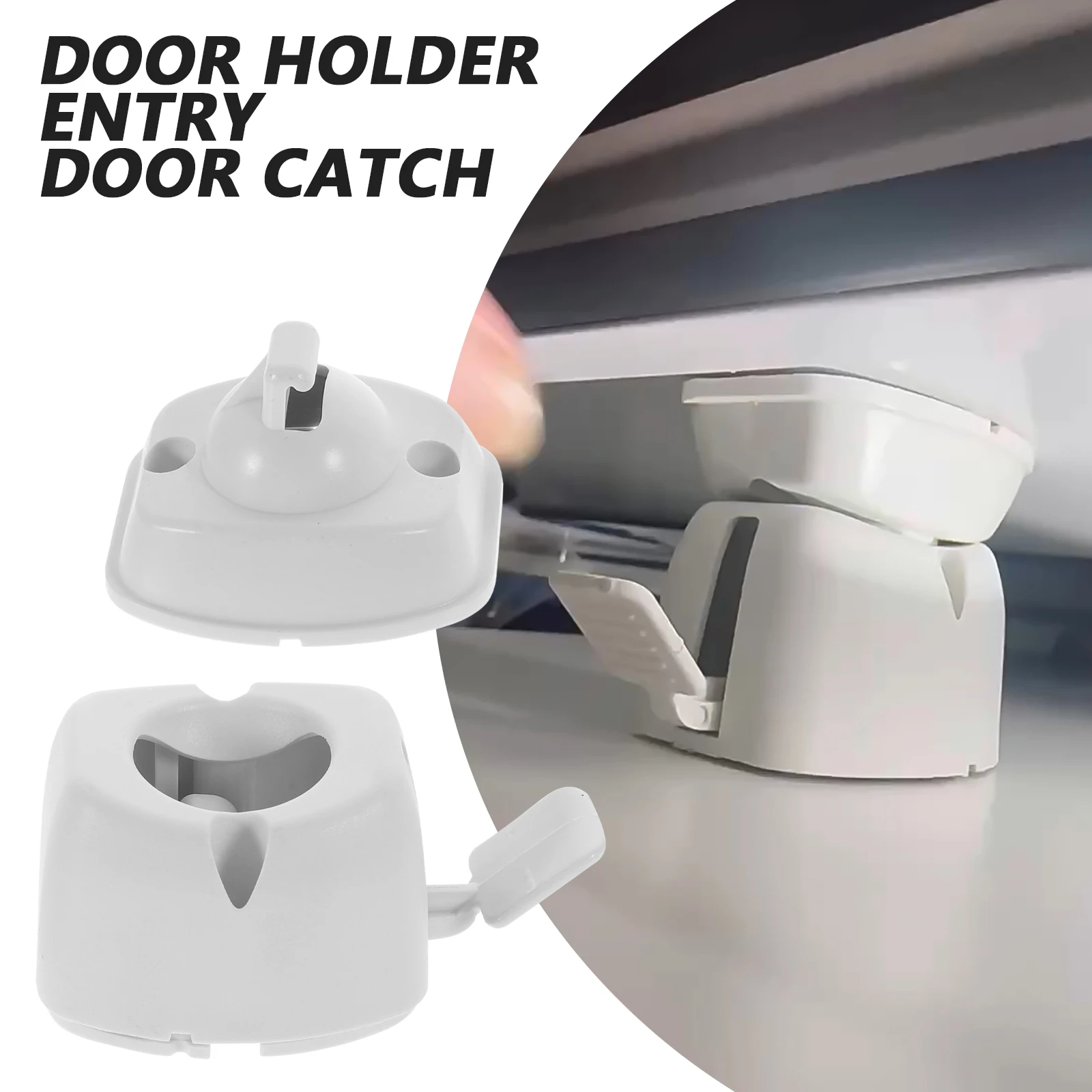 

Door Hook Safety Fixing Buckle Rv Holder Latch Black Metal Catch Nylon Entry Enclosed Trailer Refrigerated Truck Freezer Door