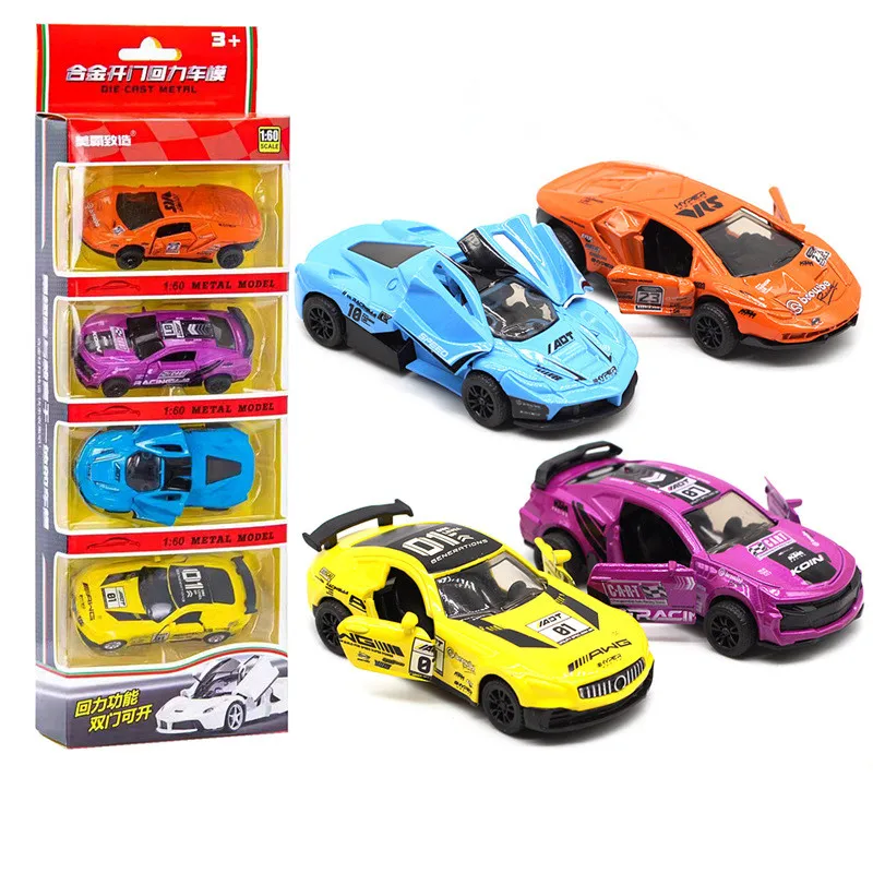 Modèle de voiture de course rétro en alliage 1: 60, jouet de supercar de simulation, boîte-cadeau d'emballage original, vente en gros