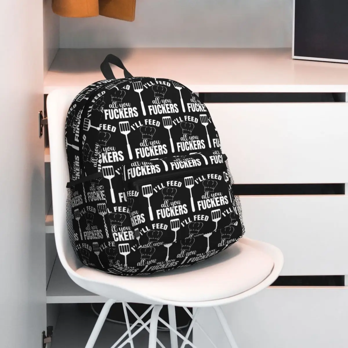 

I Will Feed All You F KERS Backpack Student BookBag Children School Bag Laptop Shoulder Bags for Boys Girls
