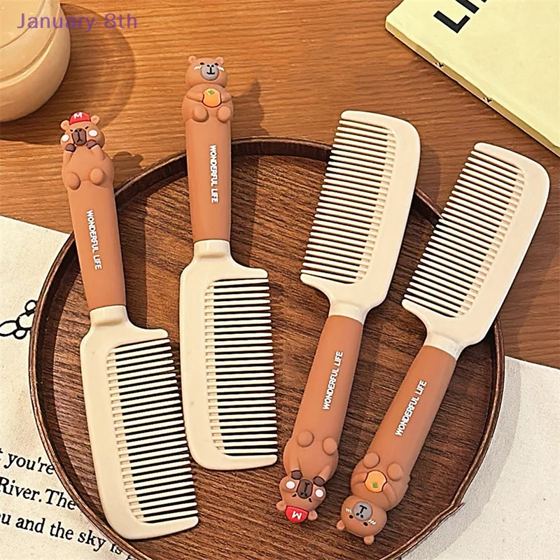 Funny Capybara Comb Kapibala Head Massage Comb Anti-Static Portable Travel Girl Hair Combs Styling Tool