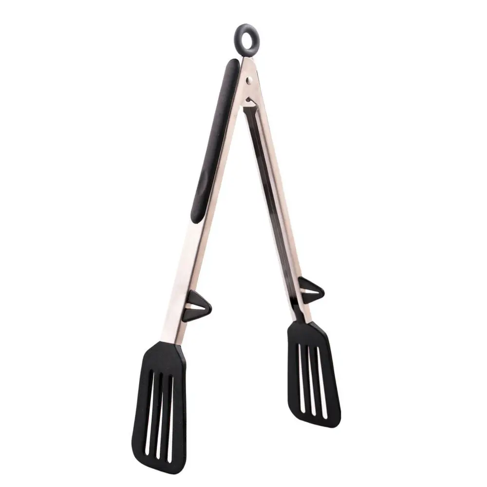 Stainless Steel Kitchen Tongs Silicone Tip Non Stick Food Clip Heat Resistant Grilling Tool For Cooking Bbq Steak Salad