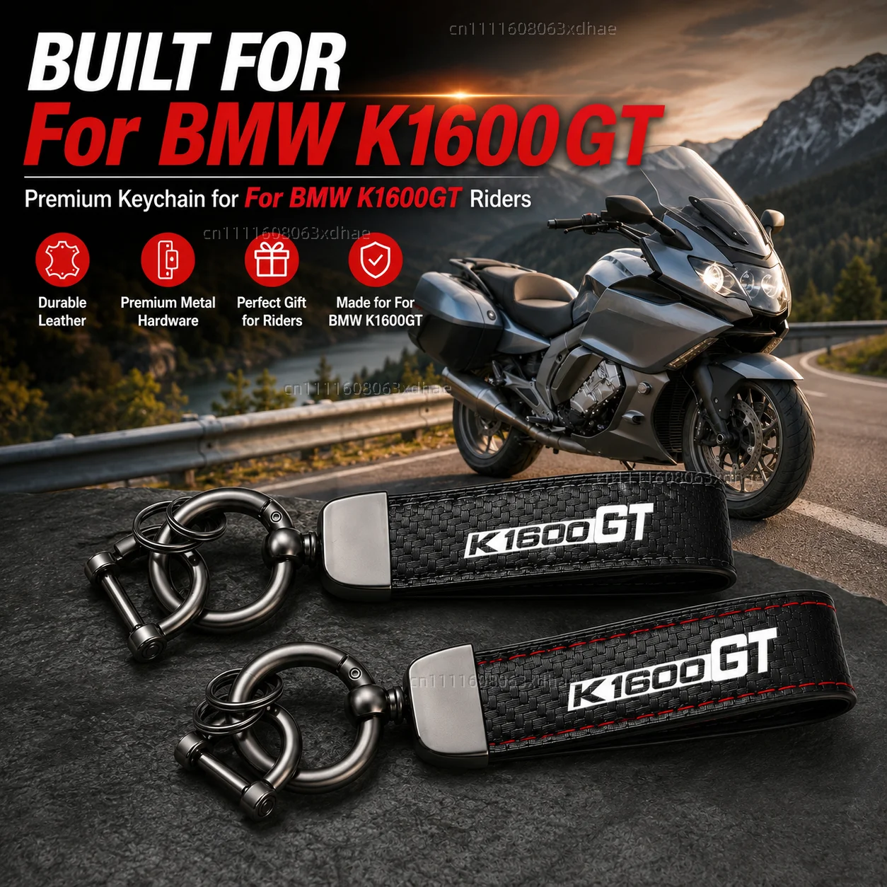 High-Grade Leather Motorcycle Keychain Holder Keyring Accessories For BMW K 1600GT K1600 GT K 1600 GT 2016-2021
