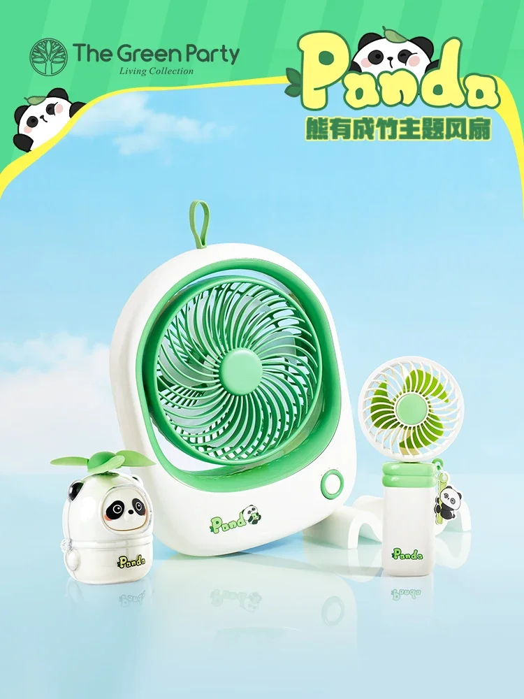 Panda series mini fan for couples, travel handheld office dormitory desktop fan