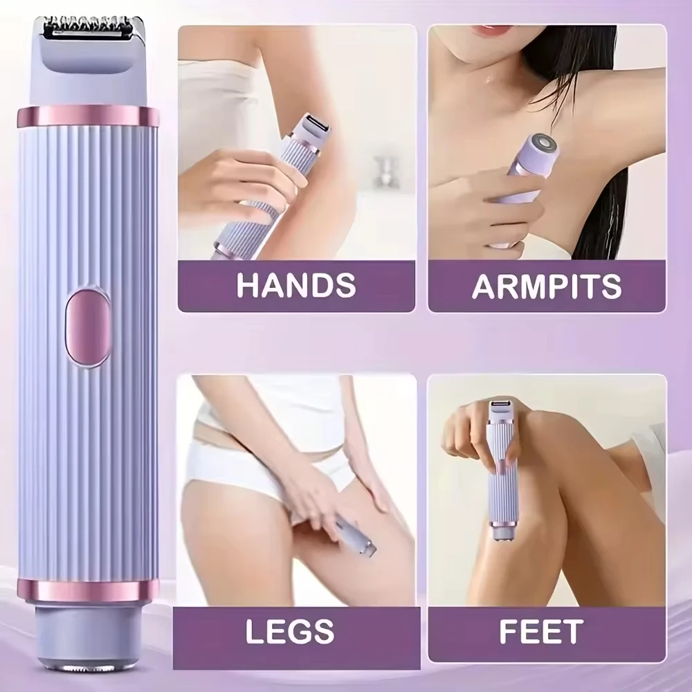 2 In1 النساء لنزع الشعر الكهربائية سيدة ماكينة حلاقة بيكيني المتقلب الوجه الفخذ الشعر المتقلب للنساء الجسم سيدة ماكينة حلاقة أدوات للعناية الشخصية
