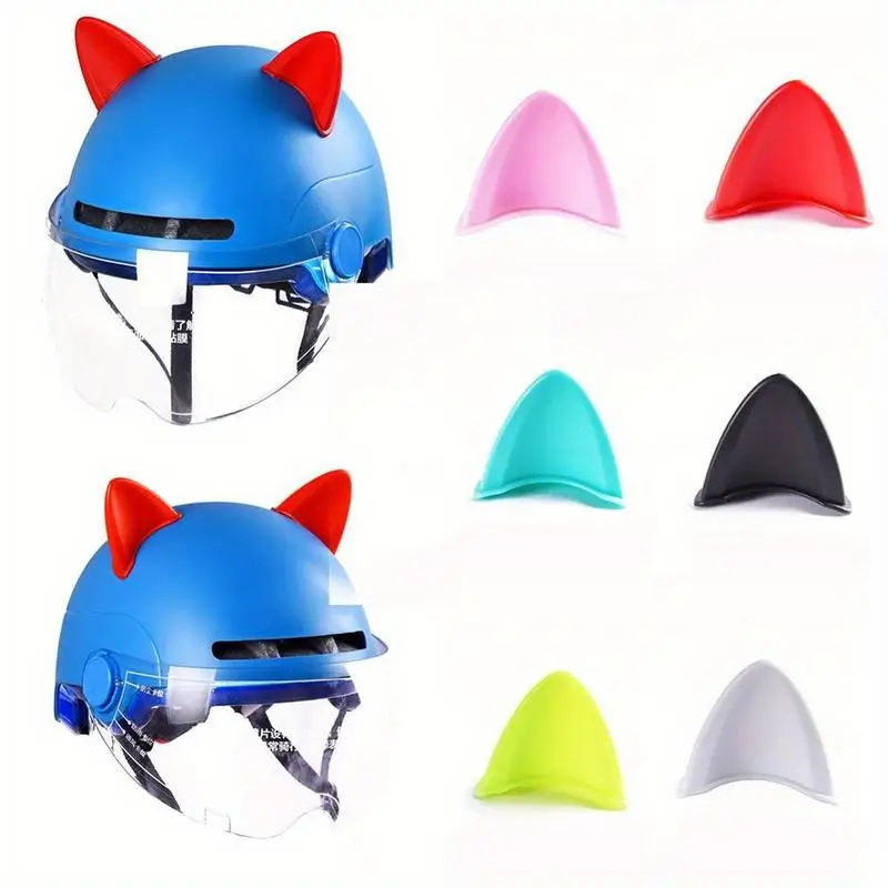 

2Pcs/Pair Car Motorcycle Helmet Cat Ears Motocross Full Face Off Road Decoration Sticker Cosplay Accessory