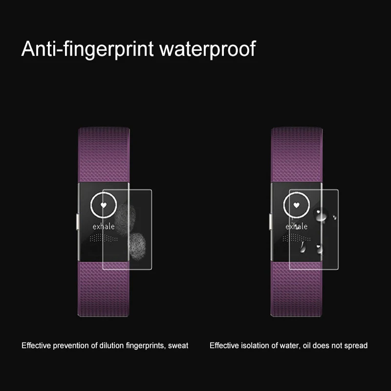 6 piece Soft HD Screen Protector Film For Fitbit Charge 2 Bracelet TPU Ultra Thin Explosion guard Film Smartwatch accessoires