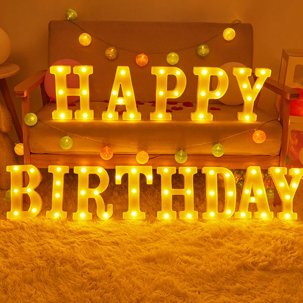 1pc LED Light Up Letters Light, 16cm/6.3in Luminous English Alphabet Battery Operated Night Lamp Decorative Led Light Up Letters