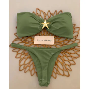 Push Up Bikinis 2025 Sexy Women Swimsuit Female Swimwear Micro Bikini Set Swimming Suit Beachwear Bandeau Brazilian Biquini 4