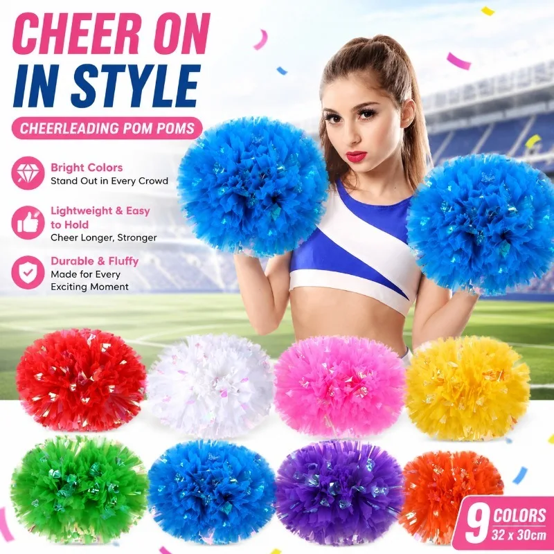 Pompones Mate Arcoíris, Flores de Mano Coloridas, Accesorios para Animación, Accesorios para Eventos Deportivos, Adornos para Aeróbics y Danza, Herramientas Vibrantes para Escenario