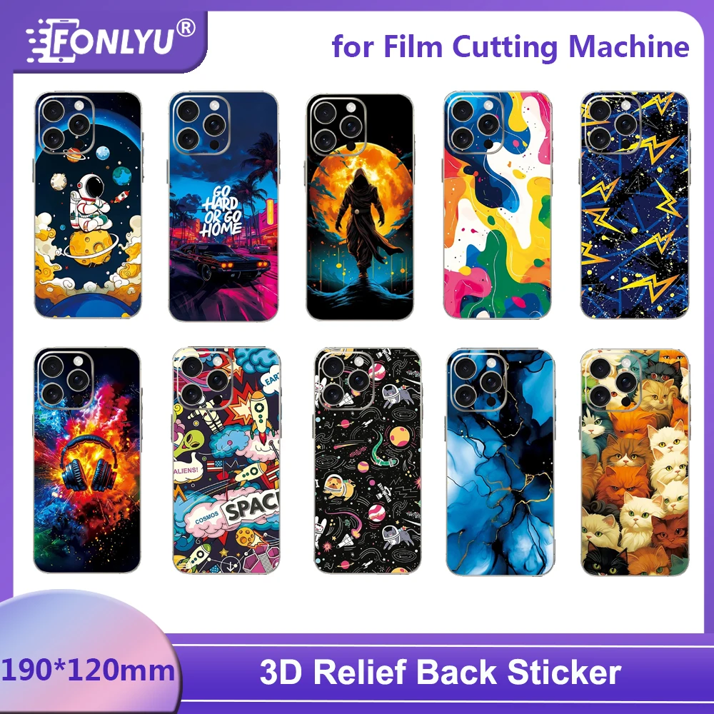 

FONLYU 3D рельефная красочная наклейка на заднюю панель, защитная пленка, задняя мембранная крышка для мобильного телефона, машина для резки гидрогелевой пленки