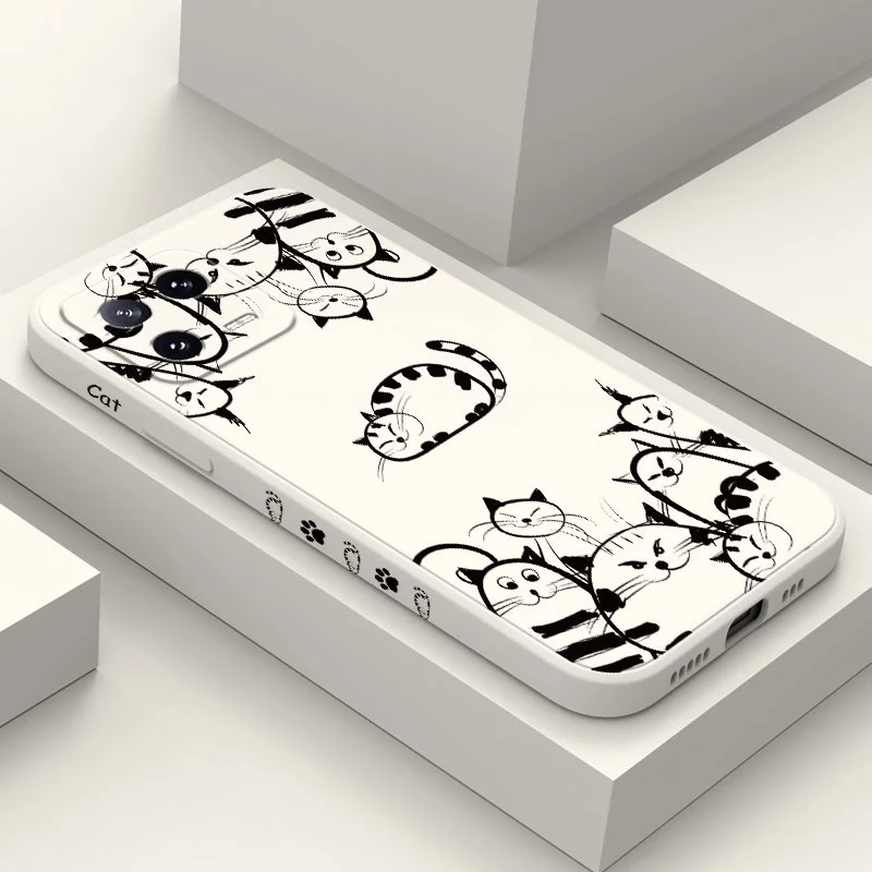 

Bearded Cats Phone Case For Xiaomi Mi 14 13 12 12X 12T 12S 11 11T Ultra 10 10T 9 9T 9SE 8 Pro Lite Liquid Silicone Cover