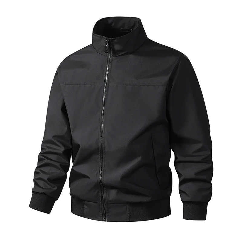 

Мужская осенняя теплая ветровка, мужская уличная модная повседневная куртка-стойка, тонкая куртка, новая зимняя универсальная мужская куртка-бомбер, пальто
