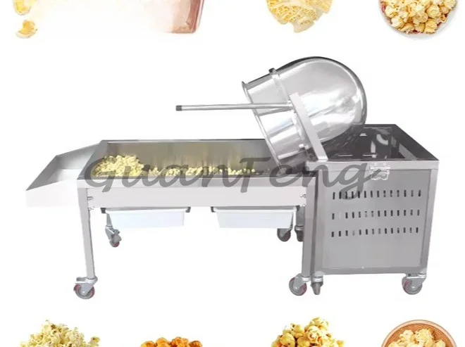 Custom Caramel Popcorn Machine, Balanced Rotating Stirrer for Even Coating & Reduced Material Waste