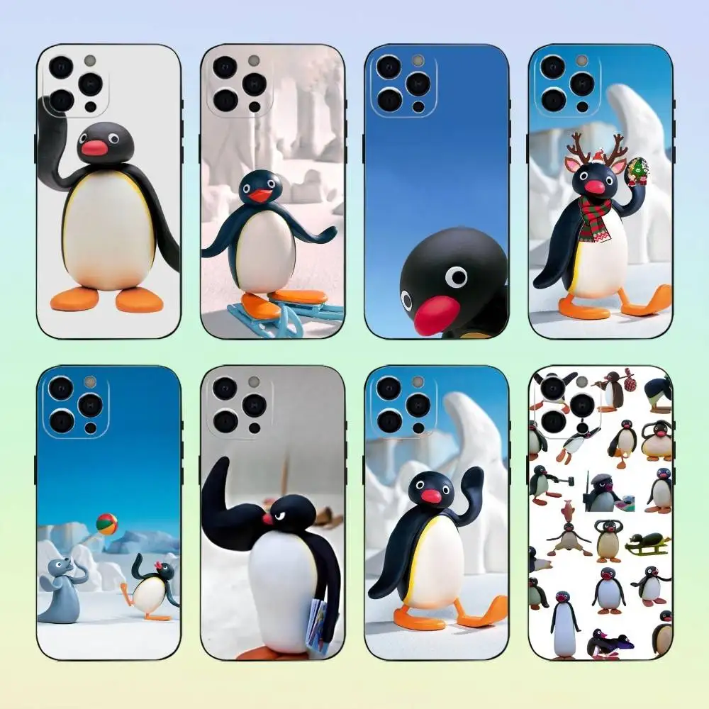 

Happy P-Pingu P-Penguin Phone Case Silicone Soft For IPhone 17 16 15 14 13 12 11 Black Soft Silicone case